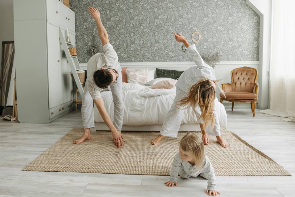 Child practicing reflex integration exercises for whole body apraxia